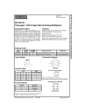 NC7SZ157 Datasheet PDF Fairchild Semiconductor