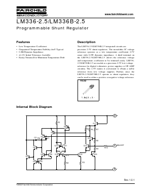 LM336BZ25 Datasheet PDF Fairchild Semiconductor