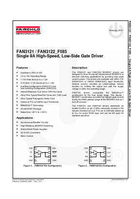 FAN3121 Datasheet PDF Fairchild Semiconductor