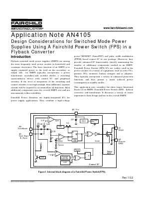 AN4105 Datasheet PDF Fairchild Semiconductor