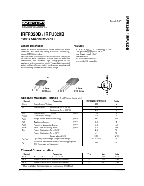 IRFR320B Datasheet PDF Fairchild Semiconductor