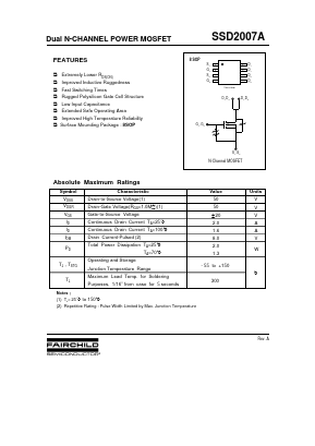 SSD2007A Datasheet PDF Fairchild Semiconductor
