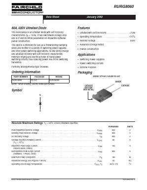 RURG8060 Datasheet PDF Fairchild Semiconductor