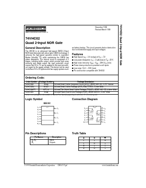 74VHC02CW Datasheet PDF Fairchild Semiconductor