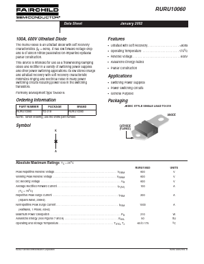 RURU10060 Datasheet PDF Fairchild Semiconductor