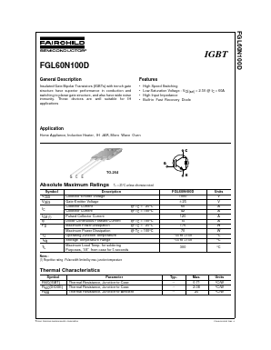 FGL60N100D Datasheet PDF Fairchild Semiconductor