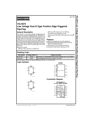 74LVQ74SCX Datasheet PDF Fairchild Semiconductor