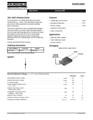 RURG3060 Datasheet PDF Fairchild Semiconductor