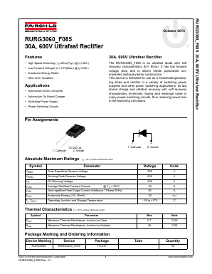 RURG3060 Datasheet PDF Fairchild Semiconductor