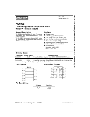 74LCX32CW Datasheet PDF Fairchild Semiconductor