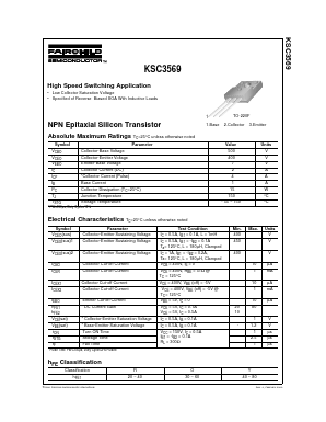 KSC3569 Datasheet PDF Fairchild Semiconductor