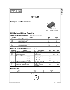 KST14 Datasheet PDF Fairchild Semiconductor