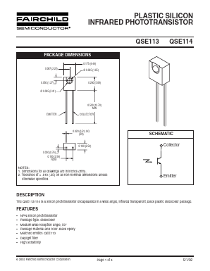 QSE113 Datasheet PDF Fairchild Semiconductor