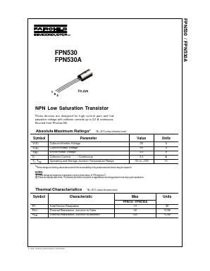 FPN530A Datasheet PDF Fairchild Semiconductor