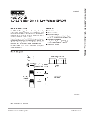 NM27LV010BTE200 Datasheet PDF Fairchild Semiconductor
