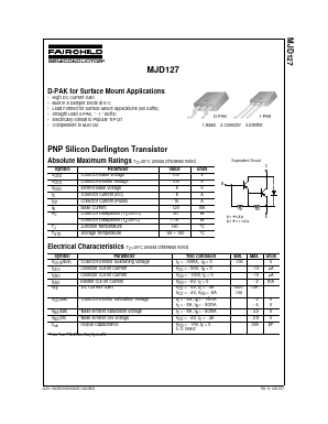 MJD127TF Datasheet PDF Fairchild Semiconductor