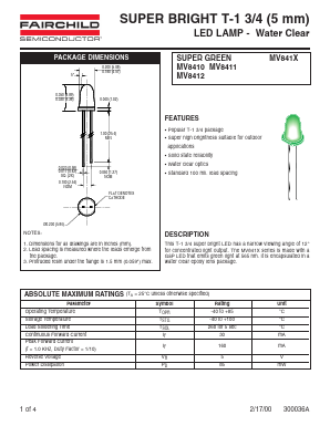 MV8410 Datasheet PDF Fairchild Semiconductor