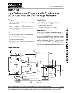 RC5058 Datasheet PDF Fairchild Semiconductor