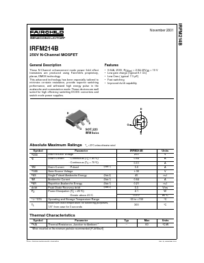 IRFM214B Datasheet PDF Fairchild Semiconductor