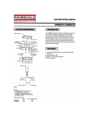 OPB866T55 Datasheet PDF Fairchild Semiconductor