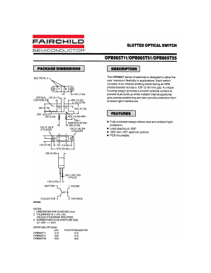 OPB865T55 Datasheet PDF Fairchild Semiconductor