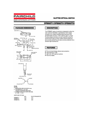 OPB860T Datasheet PDF Fairchild Semiconductor