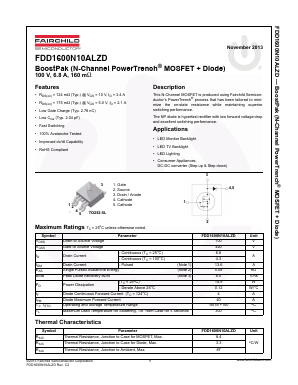 1600N10ALZD Datasheet PDF Fairchild Semiconductor