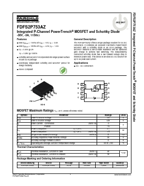 FDFS2P753AZ Datasheet PDF Fairchild Semiconductor