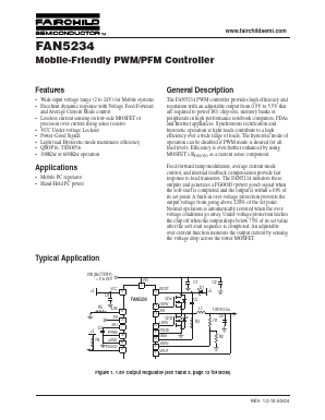 FAN5234QSC Datasheet PDF Fairchild Semiconductor