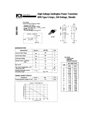 2SD1088 Datasheet PDF First Components International