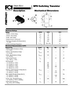 FMBT4401 Datasheet PDF First Components International