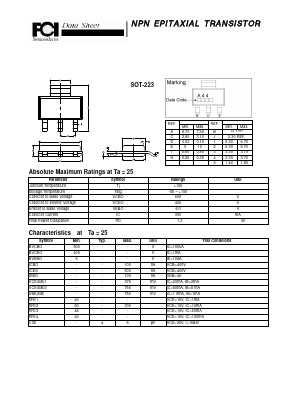 FMMTA44 Datasheet PDF First Components International