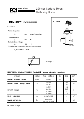 MBD4448W Datasheet PDF First Components International