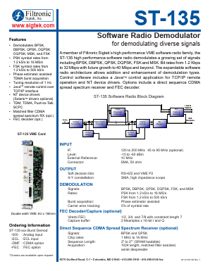 ST-135 Datasheet PDF Filtronic PLC