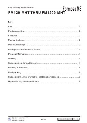 FM1100-MHT Datasheet PDF Formosa Technology