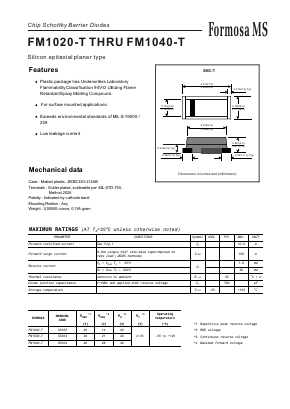 FM1020-T Datasheet PDF Formosa Technology