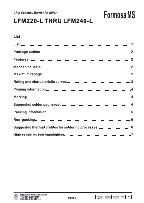 LFM220-L Datasheet PDF Formosa Technology