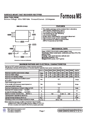 RS3K Datasheet PDF Formosa Technology
