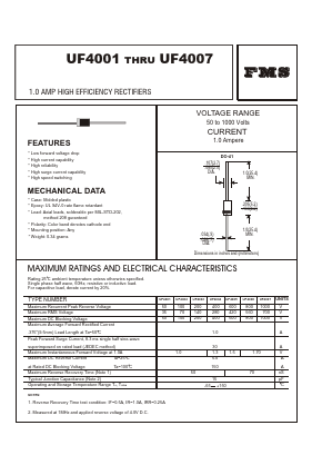 UF4006 Datasheet PDF Formosa Technology