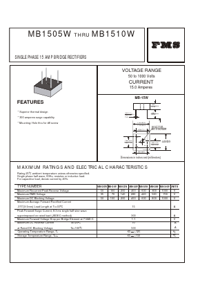 MB154W Datasheet PDF Formosa Technology