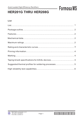 HER201G Datasheet PDF Formosa Technology