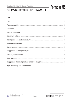 SL12-MHT-H Datasheet PDF Formosa Technology