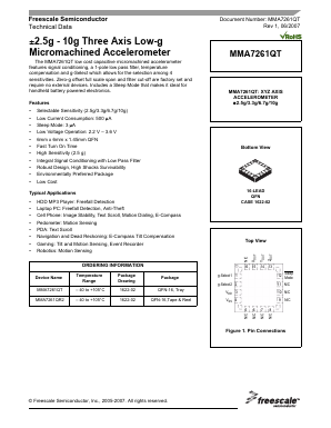 MMA7261QT Datasheet PDF Freescale Semiconductor