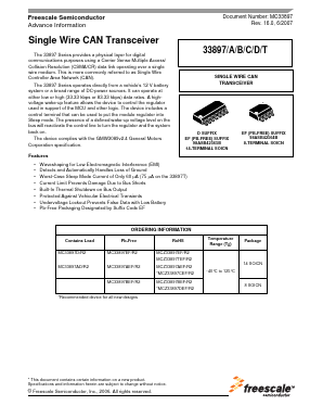 MCZ33897BEF Datasheet PDF Freescale Semiconductor