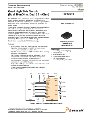 10XSC425 Datasheet PDF Freescale Semiconductor