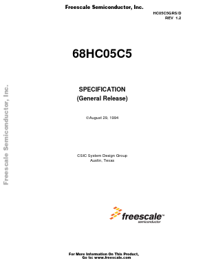 MC68HC05C5 Datasheet PDF Freescale Semiconductor
