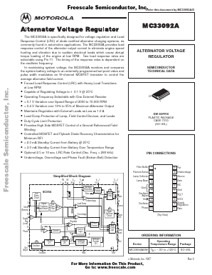 MC33092ADW Datasheet PDF Freescale Semiconductor