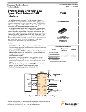 MC33889 Datasheet PDF Freescale Semiconductor