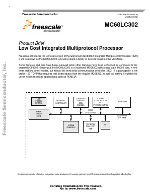 MC68LC302AF16CT Datasheet PDF Freescale Semiconductor