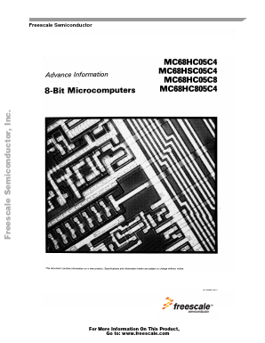 MC68HC05C4 Datasheet PDF Freescale Semiconductor
